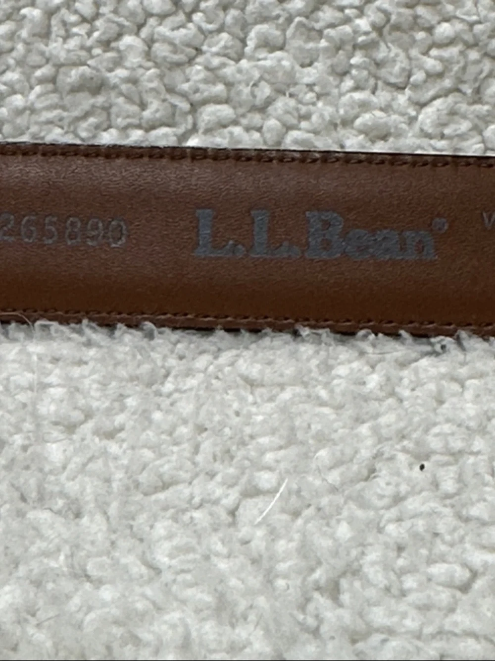 L.L. Bean Men’s Dark Brown Dress Belt, Brass Buckle, Full grain Leather 44